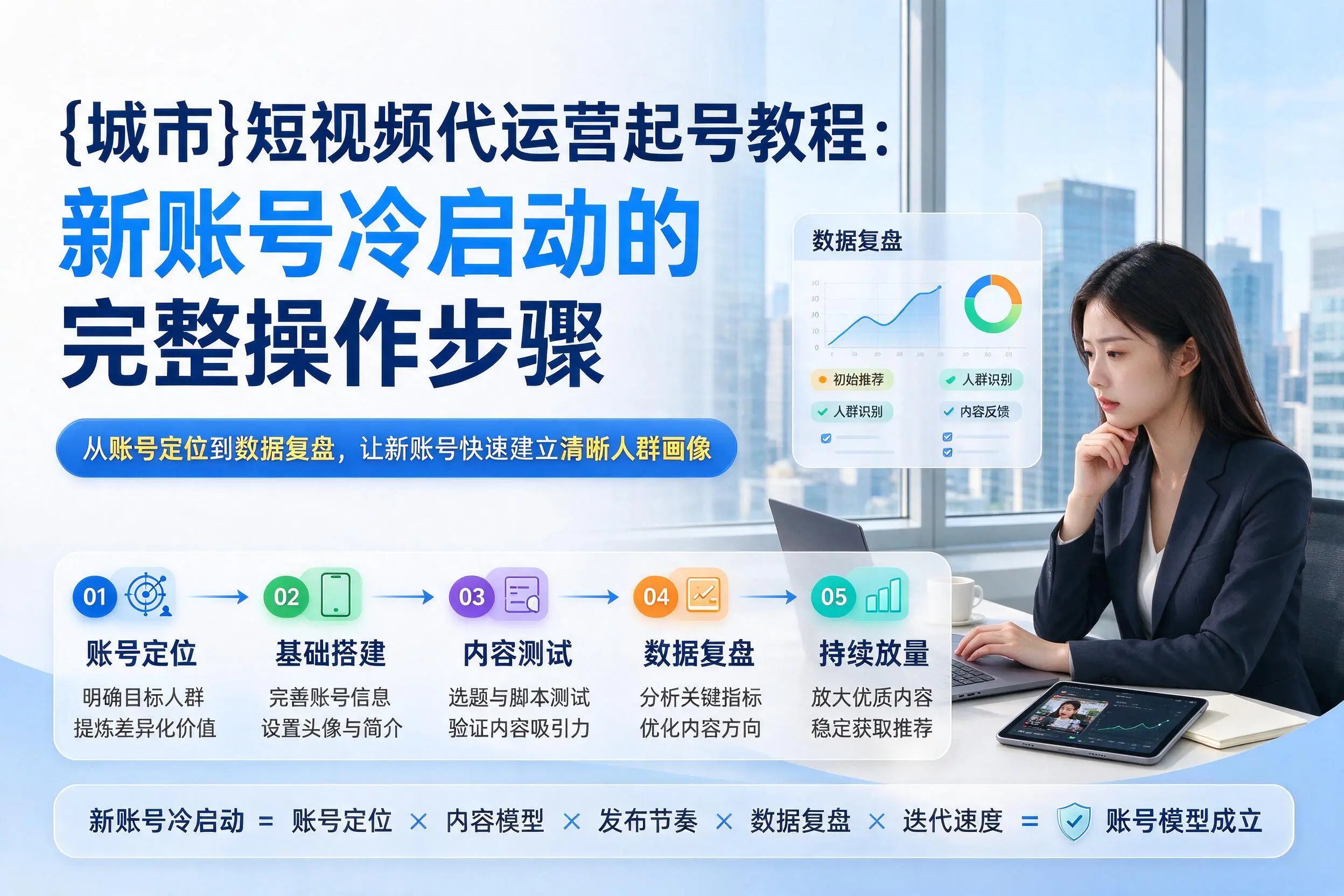 玉溪短视频代运营起号教程:新账号冷启动的完整操作步骤