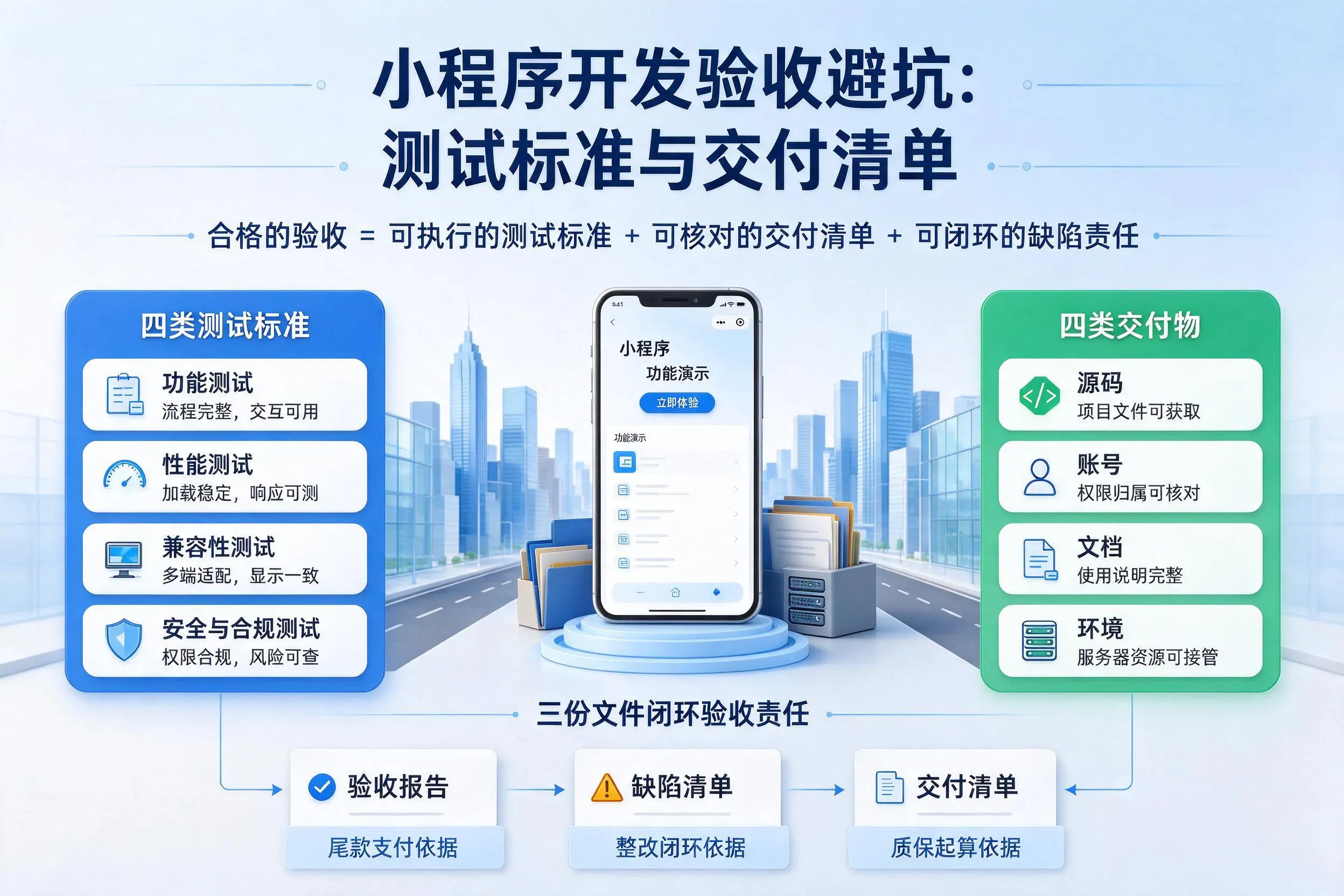 玉溪小程序开发验收避坑:测试标准与交付清单