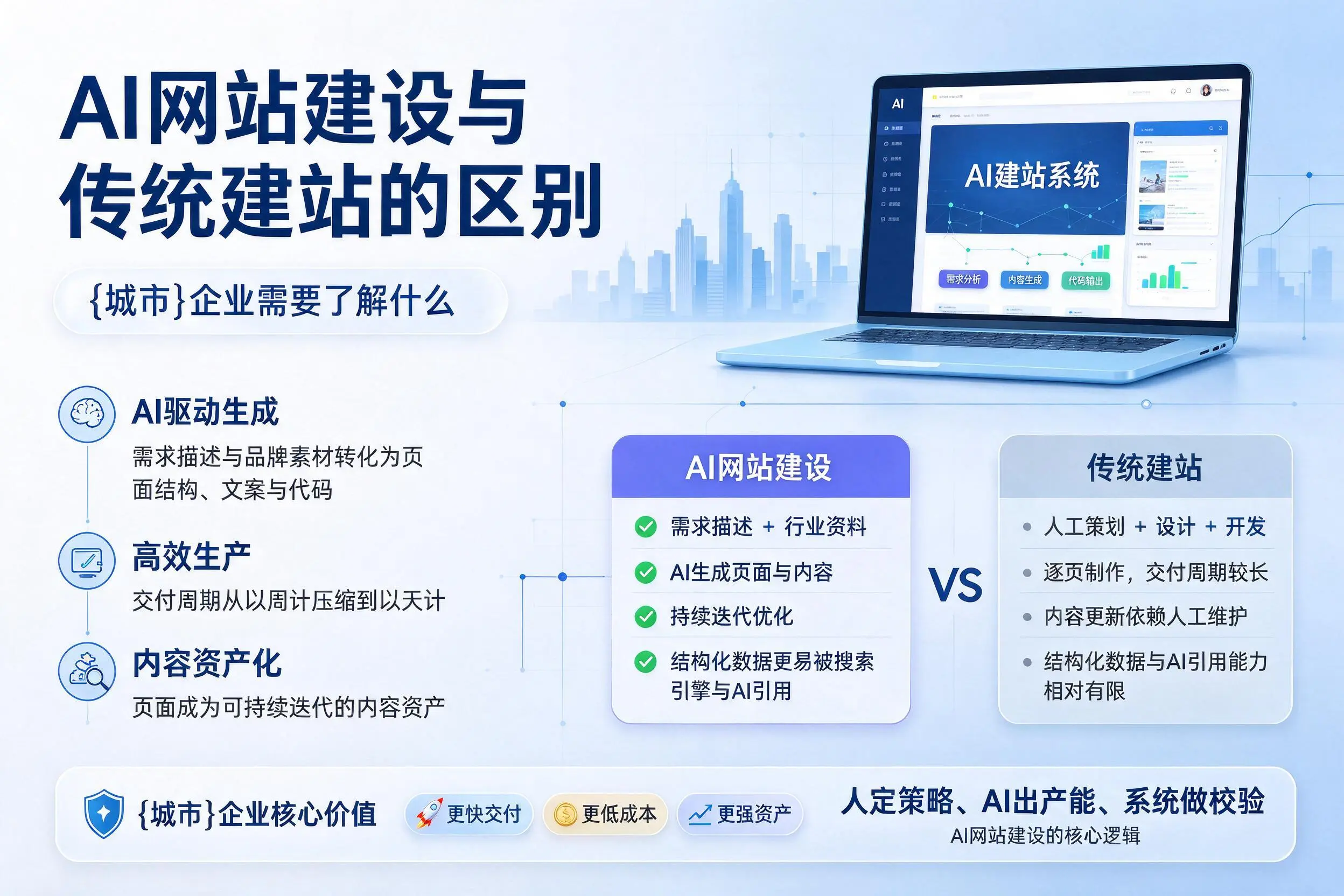 AI网站建设与传统建站的区别,玉溪企业需要了解什么