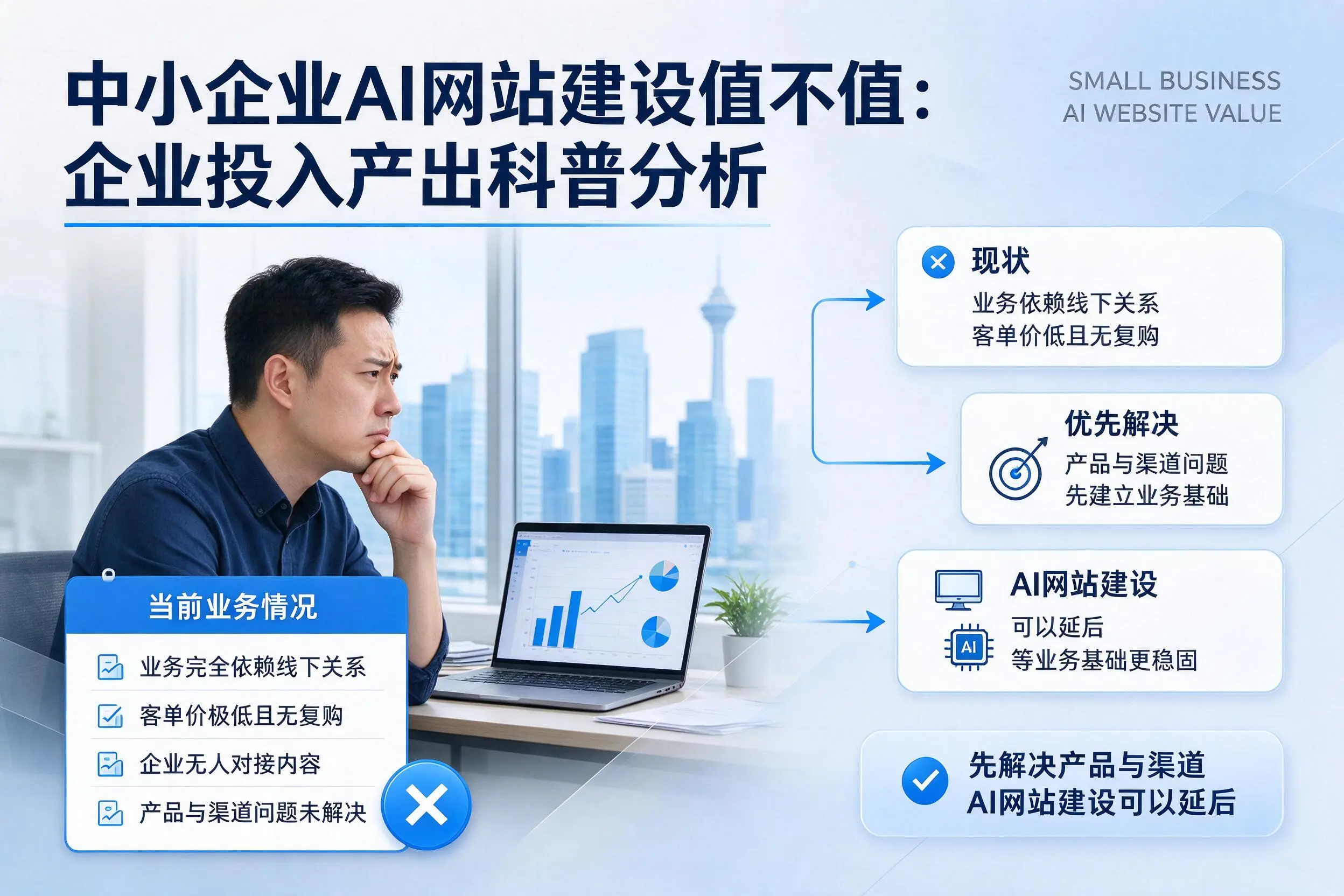 中小企业AI网站建设值不值：玉溪企业投入产出科普分析
