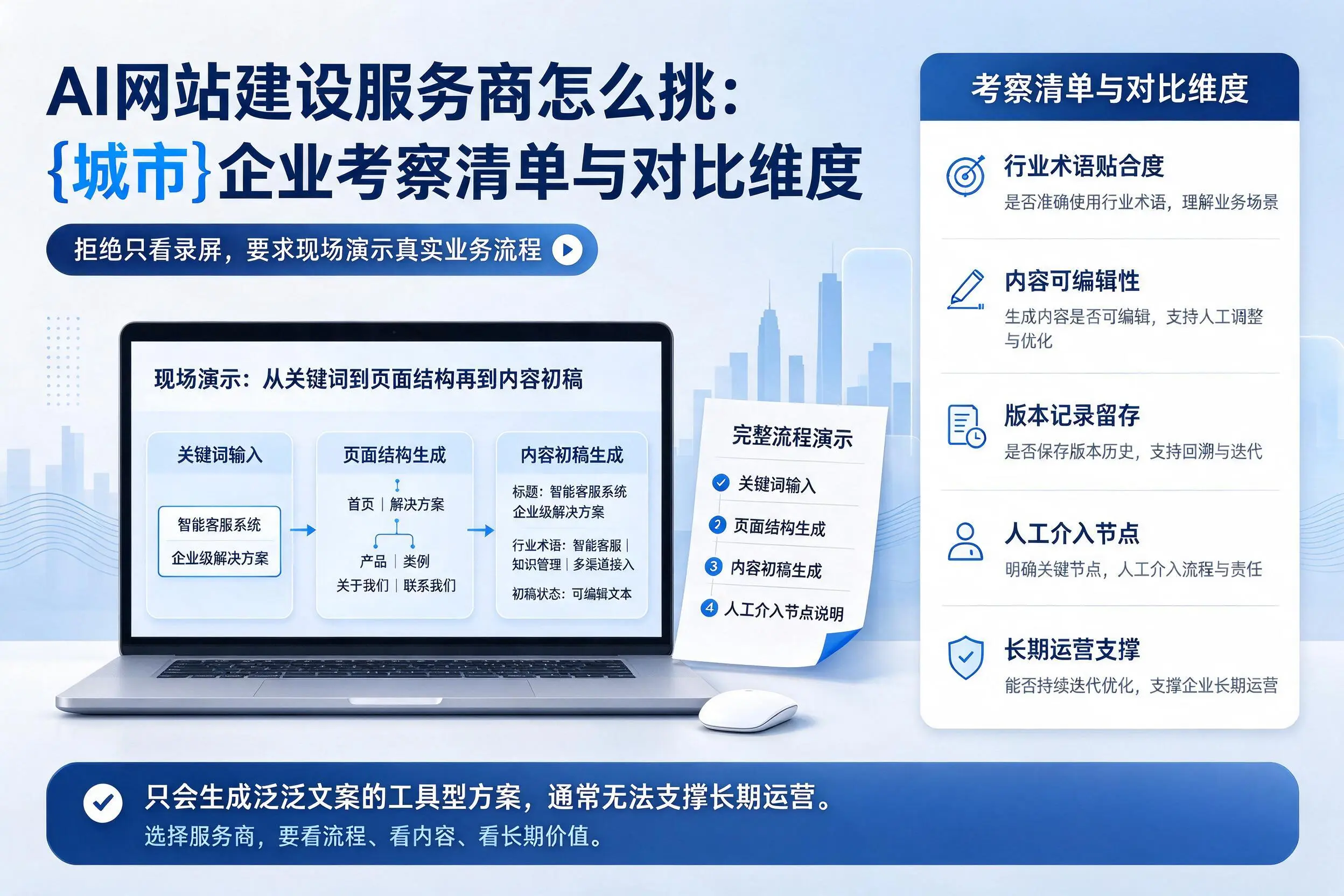 AI网站建设服务商怎么挑：玉溪企业考察清单与对比维度