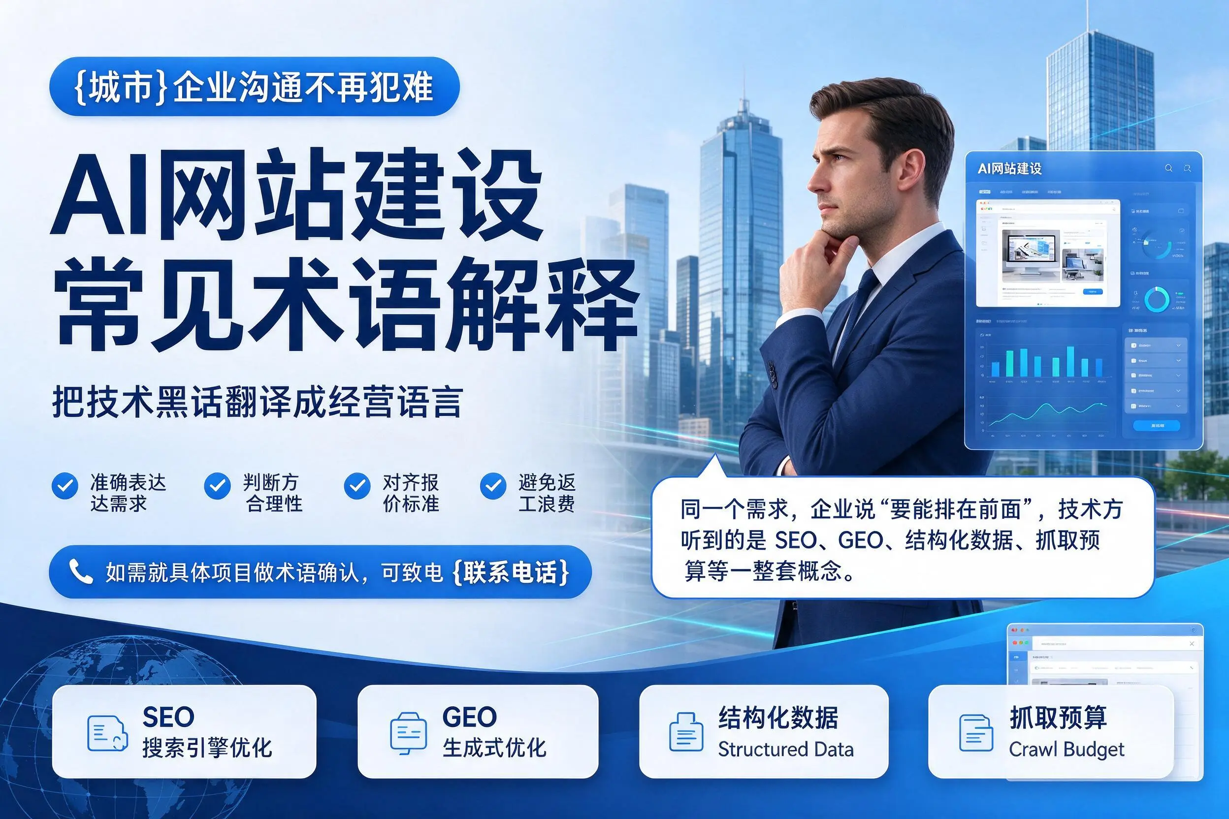 AI网站建设常见术语解释，玉溪企业沟通不再犯难