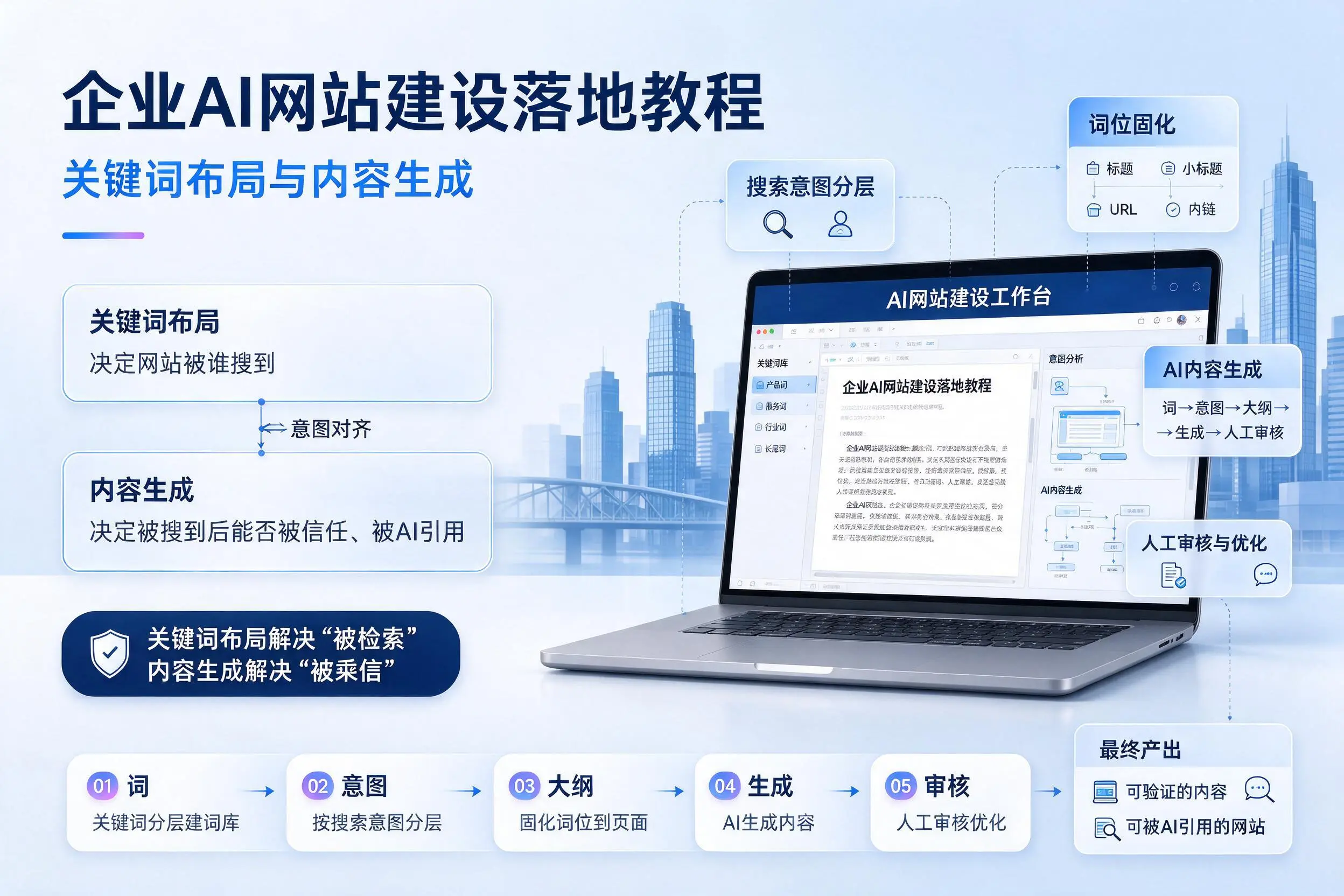 玉溪企业AI网站建设落地教程:关键词布局与内容生成
